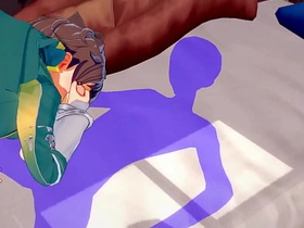 《为美好的世界献上祝福》男同版 - 和真激烈性爱[手交、口交、被操第一视角] - 日本动漫游戏色情同性 japanese gay porn hiroto