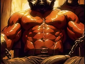 AI生成的蒙面肌肉诱惑：暗室勾引 vietnam gay boy porn